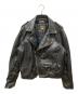VANSON（バンソン）の古着「レザー ダブルライダース ジャケット」｜ブラック