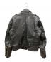 VANSON (バンソン) レザー ダブルライダース ジャケット ブラック サイズ:SIZE 42：40000円