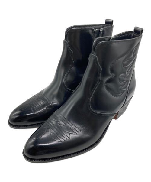 TEXAS Village（テキサスヴィレッジ）TEXAS Village (テキサスヴィレッジ) ウェスタンブーツ ブラック サイズ:26.5cmの古着・服飾アイテム