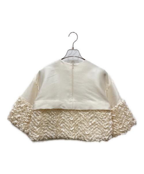 YORI（ヨリ）YORI (ヨリ) シルキーホイップブラウス アイボリー サイズ:SIZE 34の古着・服飾アイテム