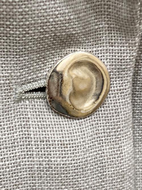 ANAYI（アナイ）ANAYI (アナイ) カラミリネンライクフレンチスリーブ ジャケット グレー サイズ:SIZE 38の古着・服飾アイテム
