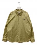 maison kitsuneメゾンキツネ）の古着「ボールドフォックスヘッドリラックスド シャツ」｜イエロー