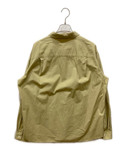 maison kitsune（メゾンキツネ）MAISON KITSUNE (メゾンキツネ) ボールドフォックスヘッドリラックスド シャツ イエロー サイズ:SIZE Lの古着・服飾アイテム