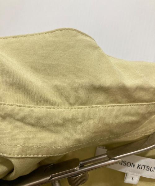 maison kitsune（メゾンキツネ）MAISON KITSUNE (メゾンキツネ) ボールドフォックスヘッドリラックスド シャツ イエロー サイズ:SIZE Lの古着・服飾アイテム