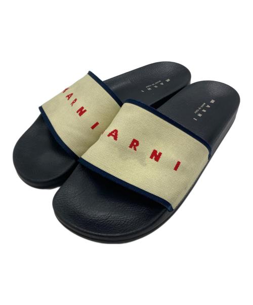 MARNI（マルニ）MARNI (マルニ) ジャガードロゴラバーサンダル ブラック サイズ:SIZE　43の古着・服飾アイテム