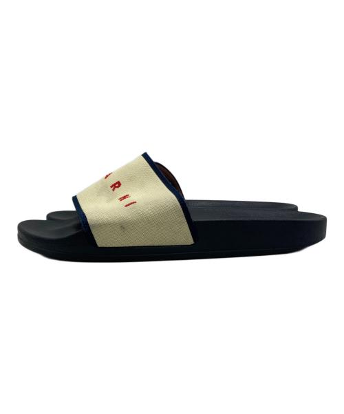MARNI（マルニ）MARNI (マルニ) ジャガードロゴラバーサンダル ブラック サイズ:SIZE　43の古着・服飾アイテム