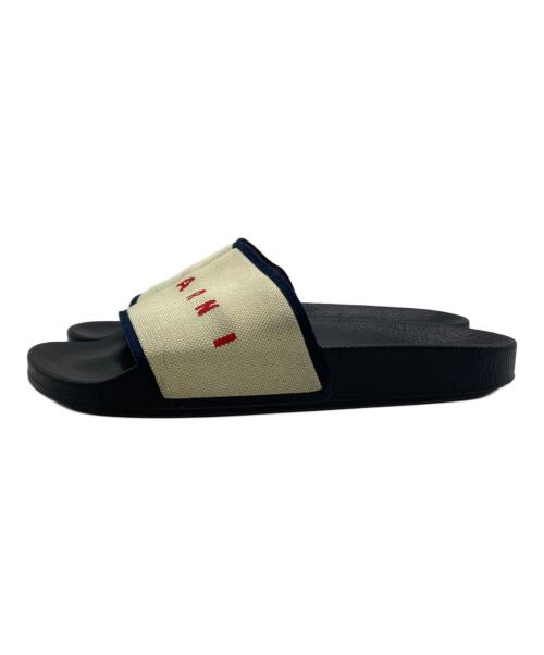 MARNI（マルニ）MARNI (マルニ) ロゴジャカード ニットスライドサンダル ブラック サイズ:SIZE　36の古着・服飾アイテム