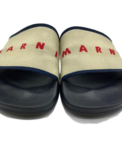 MARNI（マルニ）MARNI (マルニ) ロゴジャカード ニットスライドサンダル ブラック サイズ:SIZE　36の古着・服飾アイテム