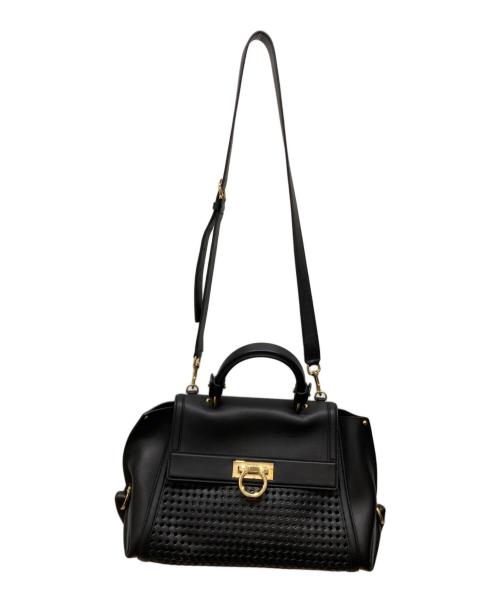 Salvatore Ferragamo（サルヴァトーレ フェラガモ）Salvatore Ferragamo (サルヴァトーレ フェラガモ) ハンドバッグ ブラックの古着・服飾アイテム