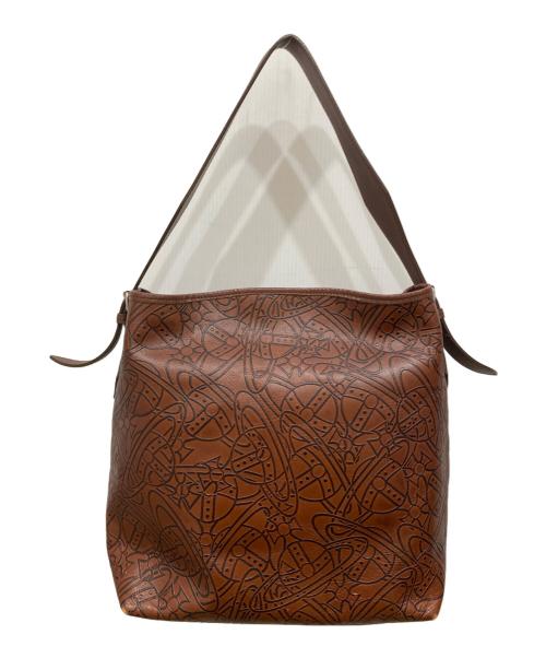 Vivienne Westwood（ヴィヴィアンウエストウッド）Vivienne Westwood (ヴィヴィアンウエストウッド) オーブ柄ワンショルダーバッグ ブラウンの古着・服飾アイテム