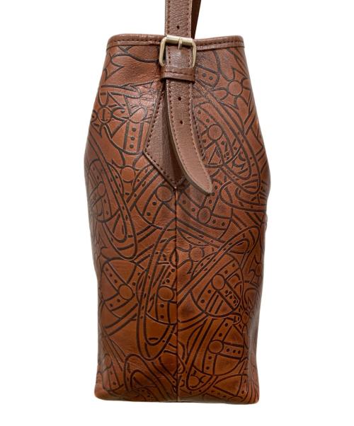 Vivienne Westwood（ヴィヴィアンウエストウッド）Vivienne Westwood (ヴィヴィアンウエストウッド) オーブ柄ワンショルダーバッグ ブラウンの古着・服飾アイテム
