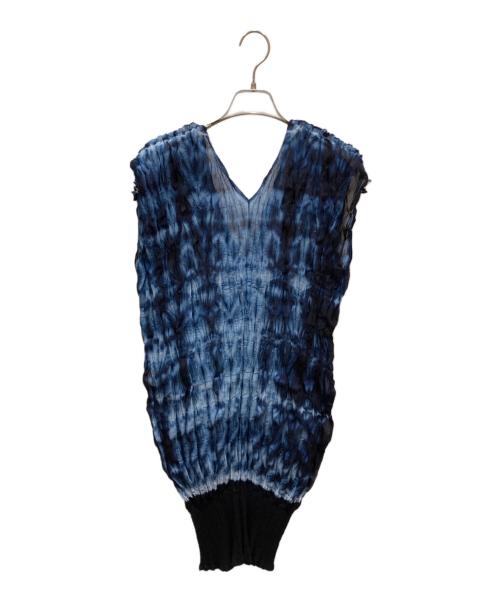 ISSEY MIYAKE me（イッセイ ミヤケ ミー）ISSEY MIYAKE ME (イッセイ ミヤケ ミー) ノースリーブワンピース ブルー サイズ:不明の古着・服飾アイテム