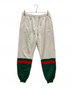 GUCCIグッチ）の古着「カラー ブロック スウェット ジョギング パンツ」｜ホワイト