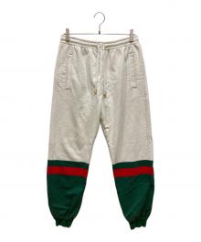 GUCCI（グッチ）の古着「カラー ブロック スウェット ジョギング パンツ」｜ホワイト