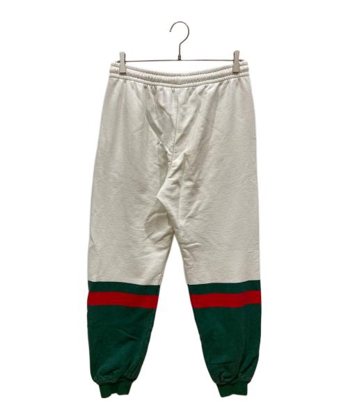 GUCCI（グッチ）GUCCI (グッチ) カラー ブロック スウェット ジョギング パンツ ホワイト サイズ:SIZE Sの古着・服飾アイテム