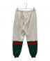 GUCCI (グッチ) カラー ブロック スウェット ジョギング パンツ ホワイト サイズ:SIZE S：14000円