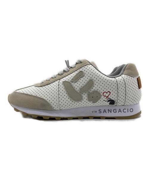 Sangacio（サンガッチョ）Sangacio (サンガッチョ) バンクシーローカットスニーカー ホワイト サイズ:24cmの古着・服飾アイテム