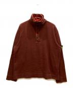 STONE ISLANDストーンアイランド）の古着「00AW ハイネックコットンニット」｜ブラウン
