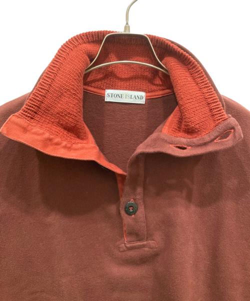 STONE ISLAND（ストーンアイランド）STONE ISLAND (ストーンアイランド) 00AW ハイネックコットンニット ブラウン サイズ:SIZE Mの古着・服飾アイテム