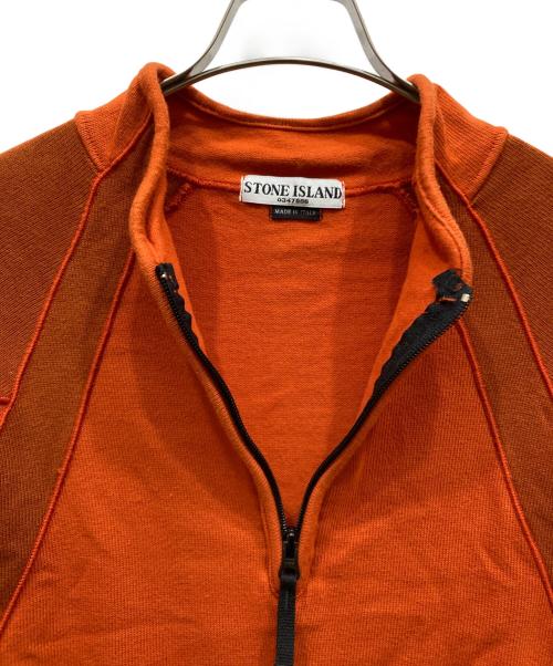 STONE ISLAND（ストーンアイランド）STONE ISLAND (ストーンアイランド) 04AW ハーフジップスウェット オレンジ サイズ:SIZE Lの古着・服飾アイテム