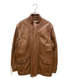 BALMAIN（バルマン）の古着「ラムレザージャケット」｜ブラウン