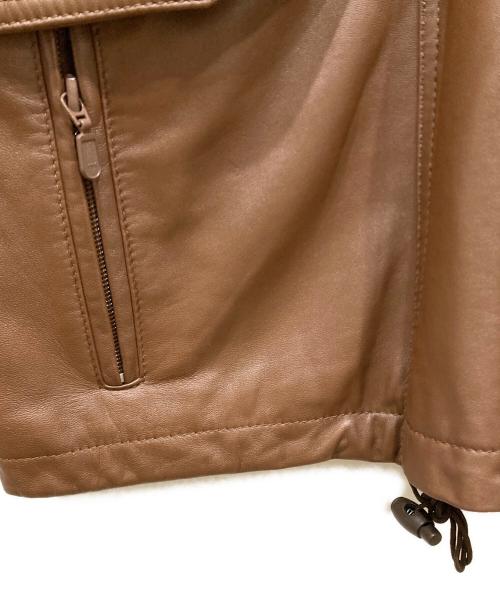 BALMAIN（バルマン）BALMAIN (バルマン) ラムレザージャケット ブラウン サイズ:SIZE Lの古着・服飾アイテム