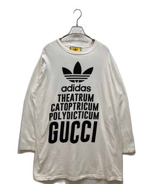 GUCCI（グッチ）GUCCI (グッチ) adidas (アディダス) カットソーワンピース ホワイト サイズ:SIZE Mの古着・服飾アイテム