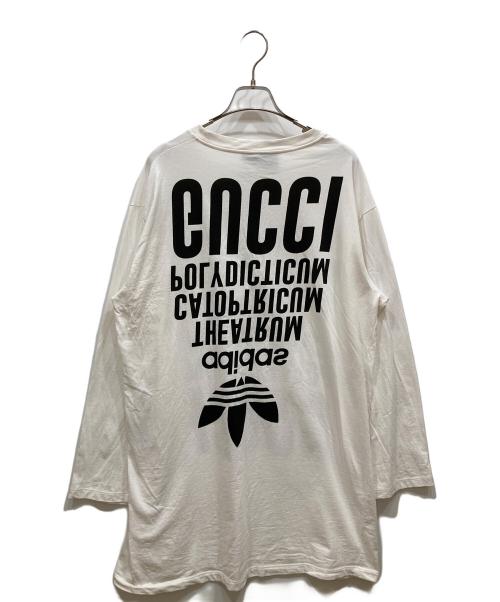 GUCCI（グッチ）GUCCI (グッチ) adidas (アディダス) カットソーワンピース ホワイト サイズ:SIZE Mの古着・服飾アイテム