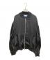 MAISON SPECIAL（メゾンスペシャル）の古着「Stretch Satin Prime-Over MA-1 Bomber Jacket」｜ブラック