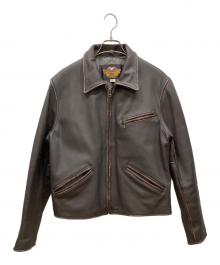 HARLEY-DAVIDSON（ハーレーダビッドソン）の古着「背面エンボスレザージャケット」｜ブラウン