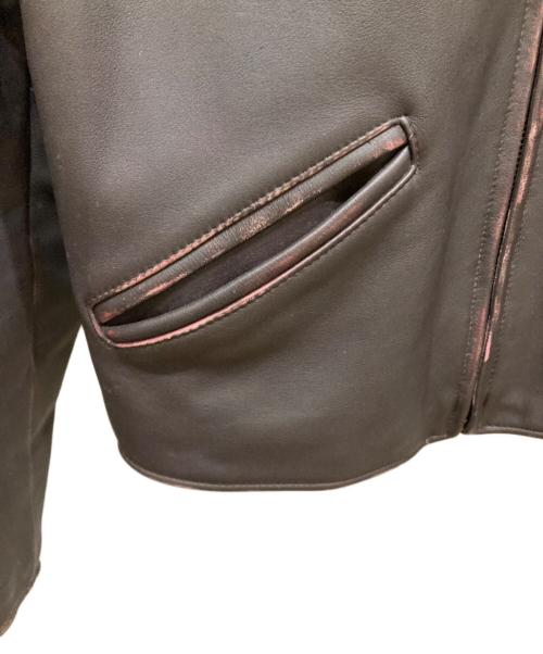 HARLEY-DAVIDSON（ハーレーダビッドソン）HARLEY-DAVIDSON (ハーレーダビッドソン) 背面エンボスレザージャケット ブラウン サイズ:SIZE Lの古着・服飾アイテム