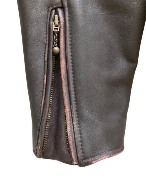 HARLEY-DAVIDSON（ハーレーダビッドソン）HARLEY-DAVIDSON (ハーレーダビッドソン) 背面エンボスレザージャケット ブラウン サイズ:SIZE Lの古着・服飾アイテム