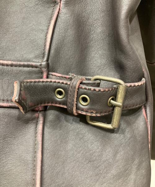 HARLEY-DAVIDSON（ハーレーダビッドソン）HARLEY-DAVIDSON (ハーレーダビッドソン) 背面エンボスレザージャケット ブラウン サイズ:SIZE Lの古着・服飾アイテム