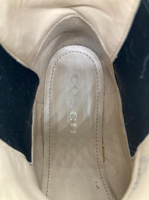 COACH（コーチ）COACH (コーチ) サイドゴアブーツ ベージュ サイズ:SIZE 24cmの古着・服飾アイテム