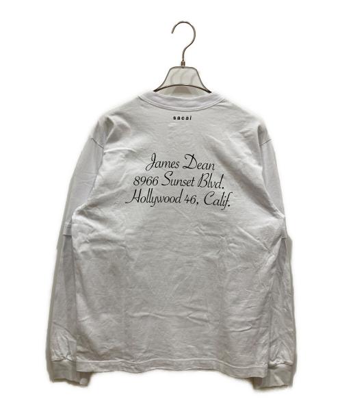 sacai（サカイ）sacai (サカイ) James Dean L／S T-shirt長袖Tシャツ ホワイト サイズ:SIZE 2の古着・服飾アイテム