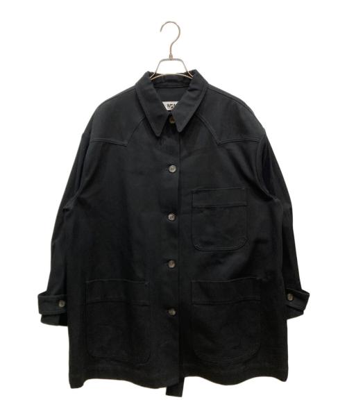 MM6 Maison Margiela（エムエムシックスメゾンマルジェラ）MM6 Maison Margiela (エムエムシックスメゾンマルジェラ) OVER SIZE DENIM COAT ブラック サイズ:SIZE 40の古着・服飾アイテム