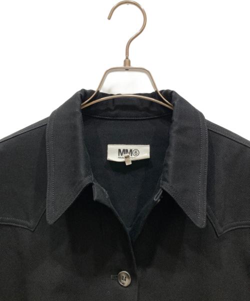 MM6 Maison Margiela（エムエムシックスメゾンマルジェラ）MM6 Maison Margiela (エムエムシックスメゾンマルジェラ) OVER SIZE DENIM COAT ブラック サイズ:SIZE 40の古着・服飾アイテム