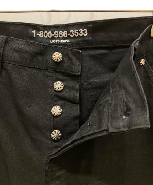 LOSTSHDWS（ロストシャドーズ）LOSTSHDWS (ロストシャドーズ) プリントフレアデニムパンツ ブラック サイズ:SIZE 86cm (W34)の古着・服飾アイテム