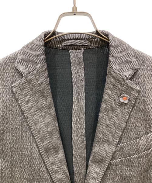 LARDINI（ラルディーニ）LARDINI (ラルディーニ) ウールナイロンハニカムニットジャージ2Bジャケット グレー サイズ:SIZE 48の古着・服飾アイテム