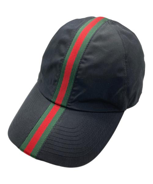 GUCCI（グッチ）GUCCI (グッチ) コットン ベースボールキャップ ブラック サイズ:SIZE Lの古着・服飾アイテム