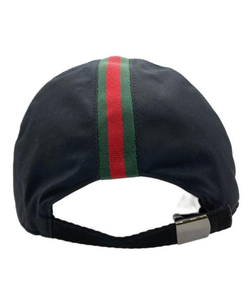 GUCCI（グッチ）GUCCI (グッチ) コットン ベースボールキャップ ブラック サイズ:SIZE Lの古着・服飾アイテム
