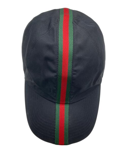 GUCCI（グッチ）GUCCI (グッチ) コットン ベースボールキャップ ブラック サイズ:SIZE Lの古着・服飾アイテム