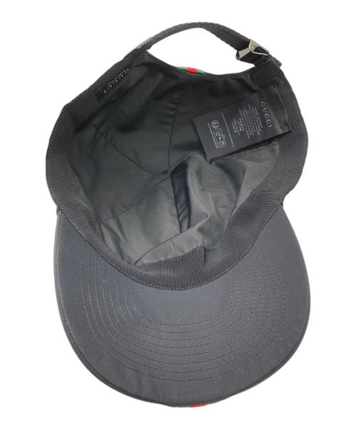 GUCCI（グッチ）GUCCI (グッチ) コットン ベースボールキャップ ブラック サイズ:SIZE Lの古着・服飾アイテム