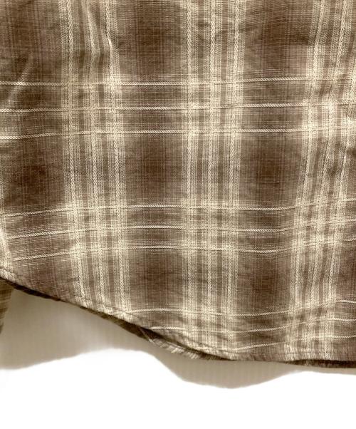 RRL（ダブルアールエル）RRL (ダブルアールエル) シャドーウエスタンチェックシャツ ベージュ×ブラウン サイズ:SIZE Lの古着・服飾アイテム