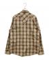 RRL (ダブルアールエル) シャドーウエスタンチェックシャツ ベージュ×ブラウン サイズ:SIZE L：15000円
