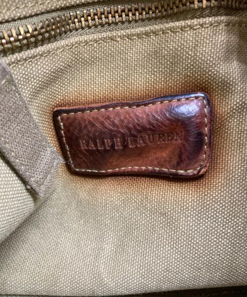 RALPH LAUREN（ラルフローレン）RALPH LAUREN (ラルフローレン) ミリタリーキャンバスショルダーバッグ カーキの古着・服飾アイテム