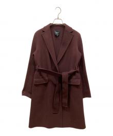 theory（セオリー）の古着「カシミヤブレンドダブルフェイスラップコート」｜ボルドー