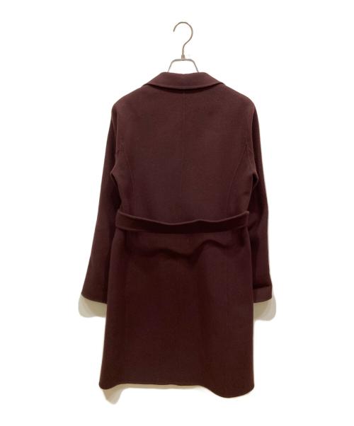 theory（セオリー）theory (セオリー) カシミヤブレンドダブルフェイスラップコート ボルドー サイズ:Pの古着・服飾アイテム