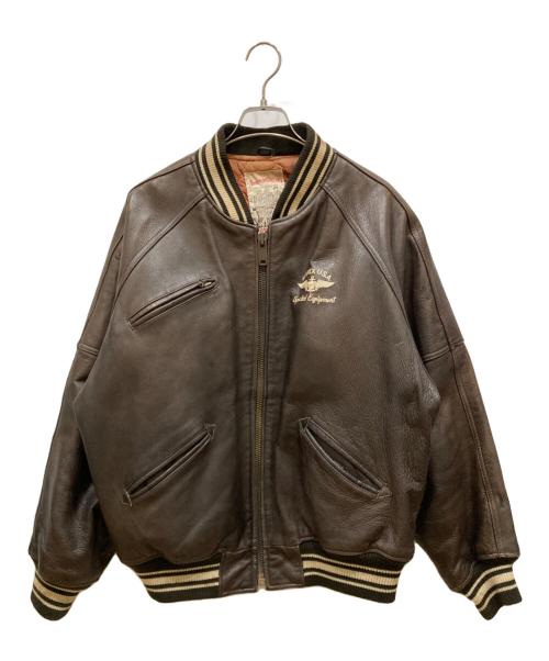 AVIREX（アヴィレックス）AVIREX (アヴィレックス) レザージャケット ブラウン サイズ:SIZE Mの古着・服飾アイテム