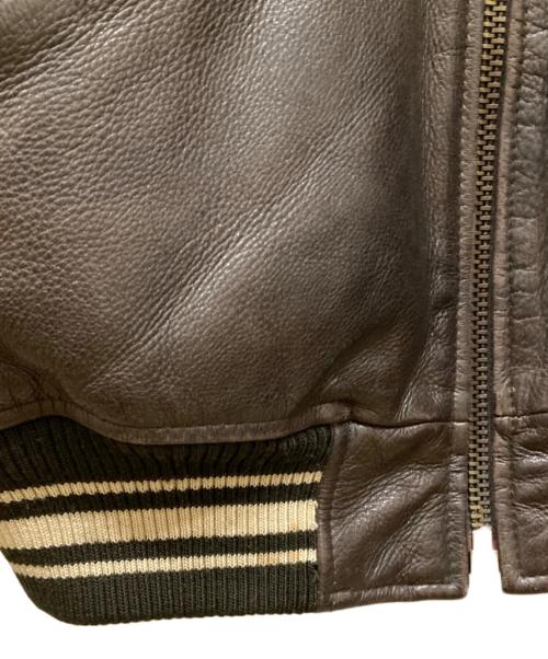AVIREX（アヴィレックス）AVIREX (アヴィレックス) レザージャケット ブラウン サイズ:SIZE Mの古着・服飾アイテム